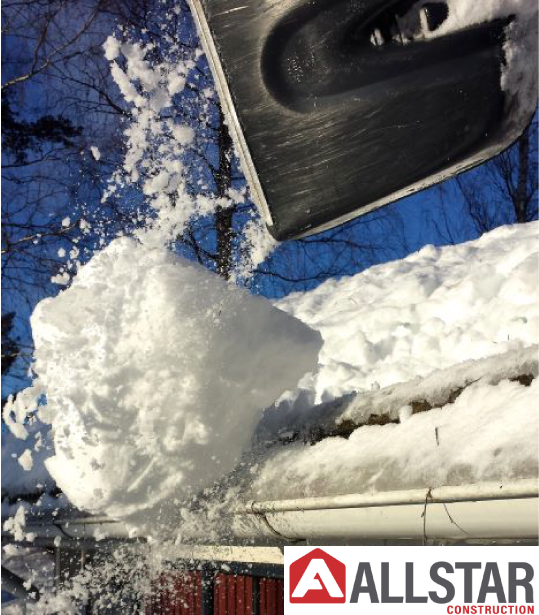 Snow and Ice Dam Removal from Roof