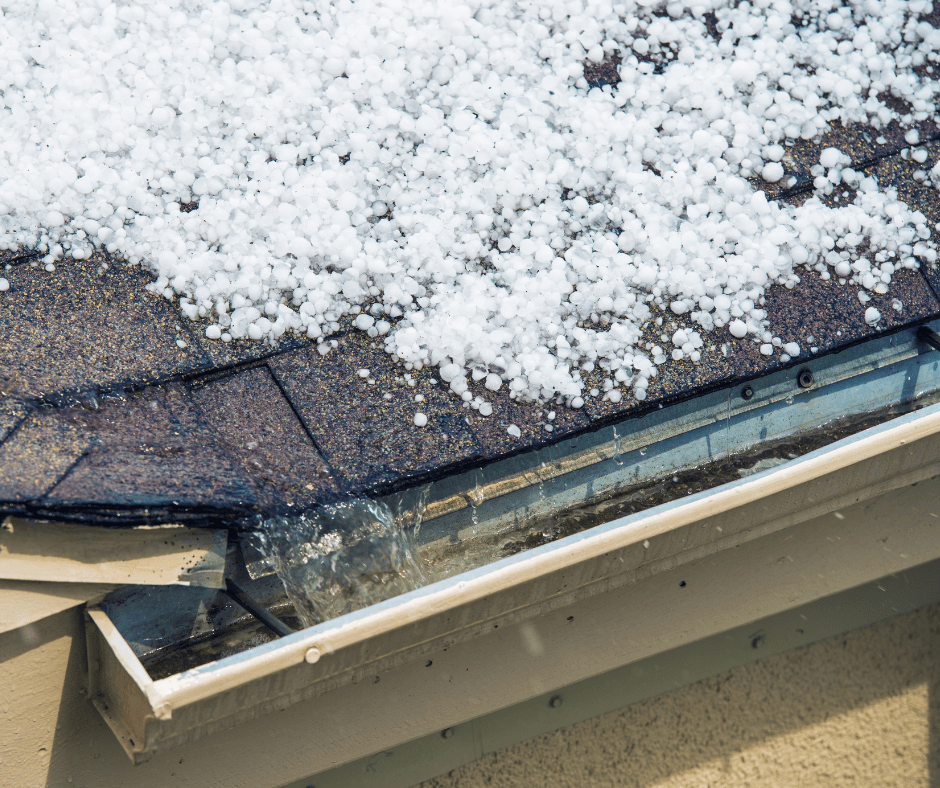 snow damage gutter